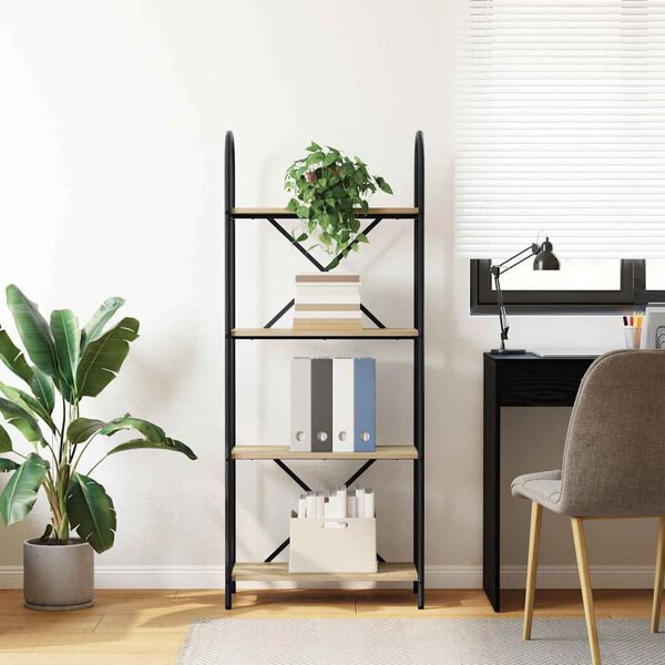 vidaXL Knihovna Sonoma dub 60 x 30 x 146 cm Kompozitn&iacute; dřevo