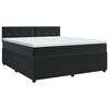 vidaXL Postel boxspring s matrac&iacute; s čelo Čern&aacute; 180 x 200 cm Samet