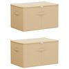 vidaXL &Uacute;ložn&aacute; krabice 2 pcs Kr&eacute;mov&aacute; 55 x 35 x 32 cm netkan&yacute; textil