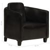 vidaXL Křeslo čern&eacute; prav&aacute; kůže