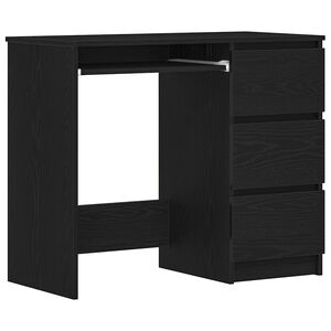 vidaXL Psac&iacute; stůl Čern&yacute; dub 90x45x76 cm Dřevěn&eacute; konstrukce