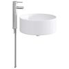 vidaXL Um&yacute;vadlo s bateri&iacute; a odpadem Chrom 40,5 x 40,5 x 15,5 cm