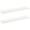 vidaXL Plovouc&iacute; police 2 ks B&iacute;l&yacute; 60 x 8,5 x 2,5 cm Ocel