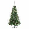 vidaXL Uměl&yacute; v&aacute;nočn&iacute; stromek s LED a sadou koul&iacute; 180 cm zelen&yacute;
