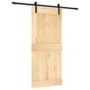 vidaXL Posuvn&eacute; dveře 90 x 210 cm Masivn&iacute; borov&eacute; dřevo (neupraven&eacute;)