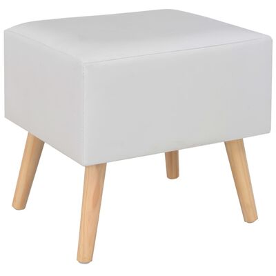 vidaXL Noční stolek bílý 40 x 35 x 40 cm umělá kůže