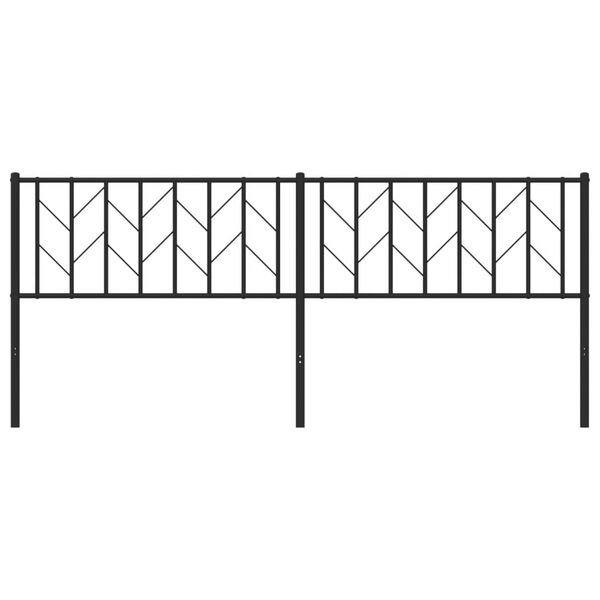 vidaXL Kovové čelo postele černé 200 cm