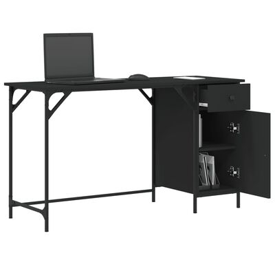 vidaXL Počítačový stůl černý 131 x 48 x 75 cm kompozitní dřevo