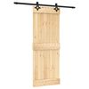 vidaXL Posuvn&eacute; dveře Přirozen&aacute; a čern&aacute; 80 x 210 cm