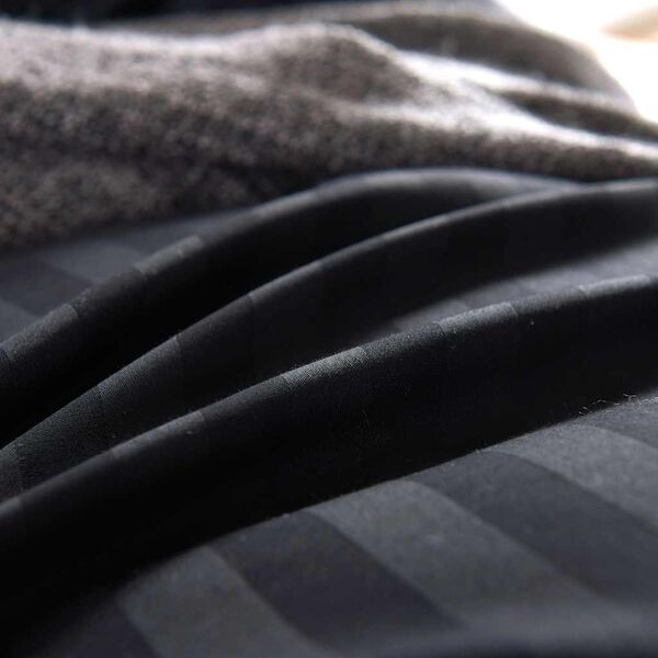 vidaXL Povlak na peřinu 155 x 220 cm Bavlněn&yacute; sat&eacute;n a pruhy