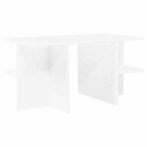 vidaXL Konferenčn&iacute; stolek B&iacute;l&aacute; 87 x 50 x 45 cm Dřevěn&yacute; materi&aacute;l