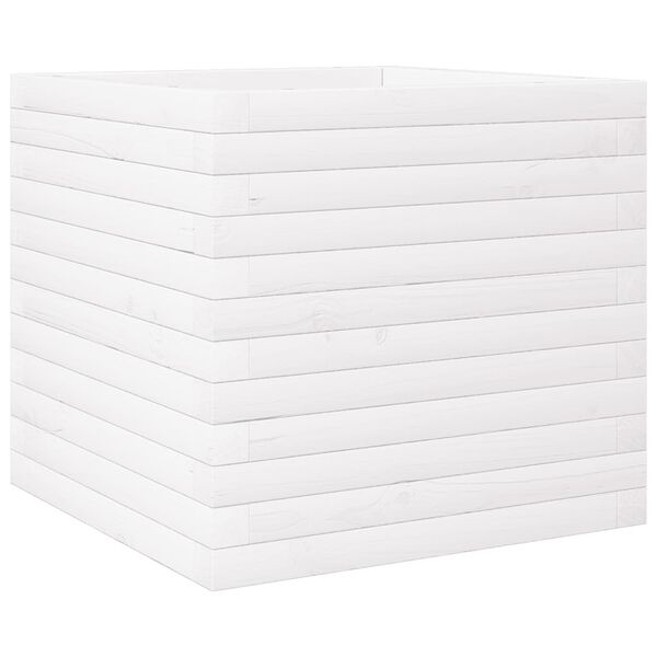 vidaXL Zahradn&iacute; truhl&iacute;k b&iacute;l&yacute; 50 x 50 x 46 cm masivn&iacute; borovice