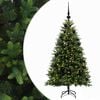 vidaXL Uměl&yacute; v&aacute;nočn&iacute; stromek s baňkami 120 cm 150 LED Tepl&aacute; b&iacute;l&aacute;