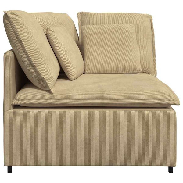 vidaXL Modulární rohová pohovka s polštáři šedozelená 100 cm