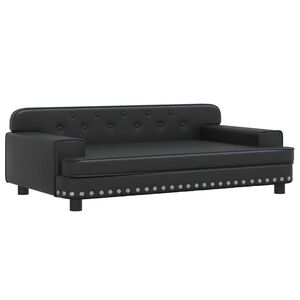 vidaXL Pel&iacute;&scaron;ek pro psy čern&yacute; 90 x 53 x 30 cm uměl&aacute; kůže