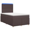 vidaXL Postel boxspring s matrac&iacute; Tmavě hněd&aacute; 120 x 200 cm Textil