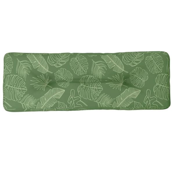 vidaXL Poduška na palety vzor listů 120 x 40 x 12 cm textil
