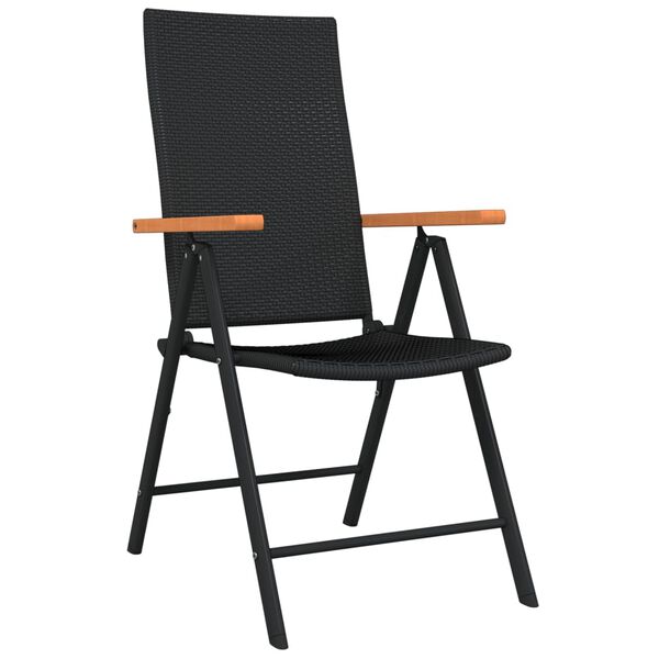 vidaXL 9dílný zahradní jídelní set černý