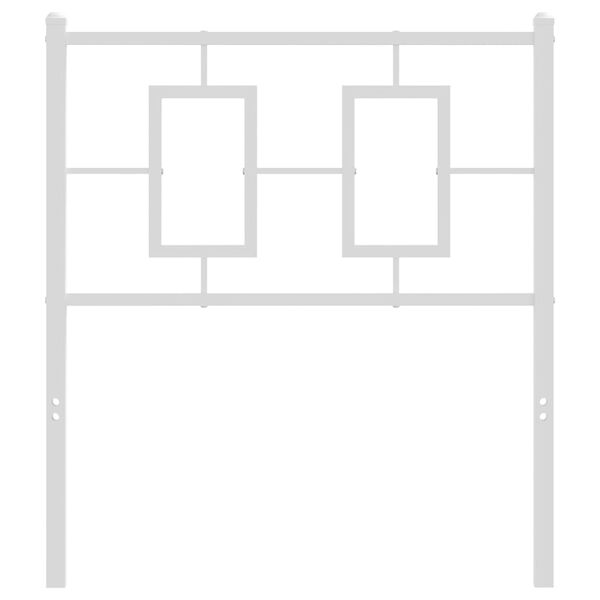 vidaXL Kovov&eacute; n&aacute;hradn&iacute; čelo postele b&iacute;l&eacute; 80 cm