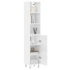 vidaXL Skř&iacute;ň highboard b&iacute;l&aacute; s vysok&yacute;m leskem 34,5x34x180 cm kompozit