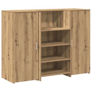 vidaXL Recepčn&iacute; stůl dub artisan 135x50x103,5 cm kompozitn&iacute; dřevo