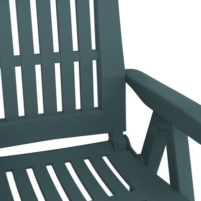 vidaXL Zahradní polohovací židle 2 ks zelené PP