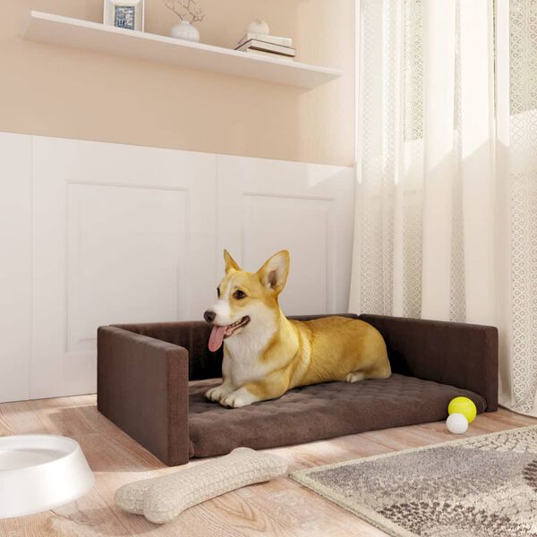 vidaXL Pel&iacute;&scaron;ek pro psy do kufru auta hněd&yacute; 90 x 60 cm lněn&yacute; vzhled