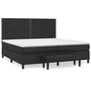 vidaXL Box spring postel s matrac&iacute; čern&aacute; 200x200 cm uměl&aacute; kůže