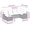 vidaXL Set pohovek s polštářem s úložištěm 6 pcs Světle šedá polyratan
