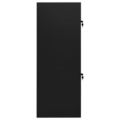 vidaXL Skříňka na sedlo černá 53 x 53 x 140 cm ocel