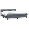 vidaXL Box spring postel s matrac&iacute; tmavě &scaron;ed&aacute; 200x210 cm samet