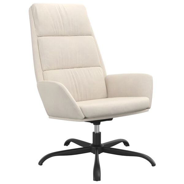 vidaXL Relaxačn&iacute; křeslo kr&eacute;mově samet