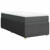 vidaXL Box spring postel s matrac&iacute; tmavě &scaron;ed&aacute; 90x200 cm textil