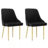 vidaXL J&iacute;deln&iacute; židle 2 ks čern&eacute; samet