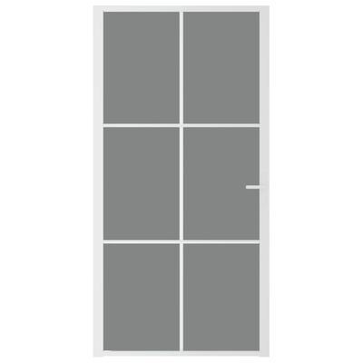vidaXL Interiérové dveře 102,5 x 201,5 cm bílé ESG sklo a hliník