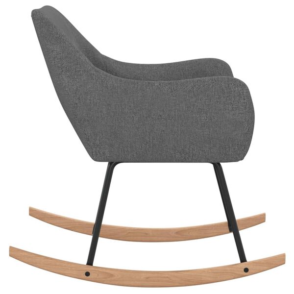 vidaXL Houpac&iacute; křeslo tmavě &scaron;ed&eacute; textil