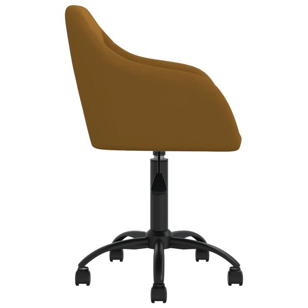 vidaXL Otočn&aacute; j&iacute;deln&iacute; židle hněd&aacute; samet