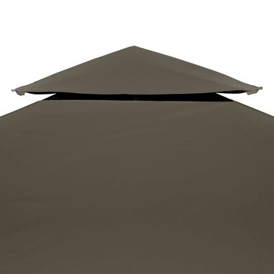 vidaXL Náhradní dvojitá střecha na altán 310 g/m² 4 x 3 m barva taupe