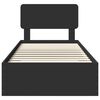 vidaXL R&aacute;m postele s čelo Čern&aacute; 100 x 200 cm kompozitn&iacute; dřevo