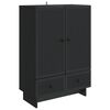 vidaXL Serv&iacute;rovac&iacute; skř&iacute;ň Čern&yacute; 66 x 34,5 x 95 cm Dřevěn&yacute; materi&aacute;l