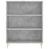 vidaXL Skř&iacute;ň highboard betonově &scaron;ed&aacute; 69,5x34x180 cm kompozitn&iacute; dřevo