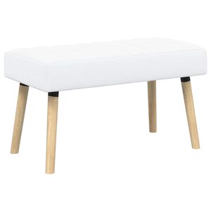 vidaXL Lavice s kan&aacute;lov&yacute;m pro&scaron;&iacute;v&aacute;n&iacute;m B&iacute;l&aacute; 80 x 40 x 46 cm Textil