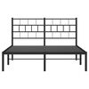 vidaXL Kovový rám postele s čelem černý 120 x 200 cm