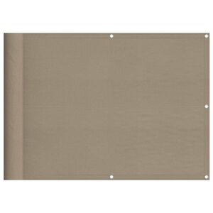 vidaXL Balkonov&aacute; z&aacute;stěna taupe 75 x 700 cm 100% polyester oxford