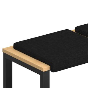 vidaXL Pol&scaron;t&aacute;ř na lavici 2 ks Textil Čern&aacute; Hloubka 35 cm