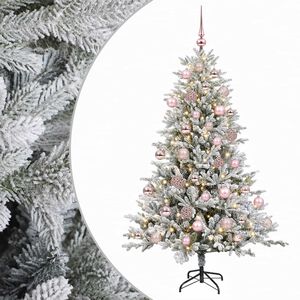 vidaXL Uměl&yacute; v&aacute;nočn&iacute; stromek s v&aacute;nočn&iacute;mi koulemi 120 cm 150 LED