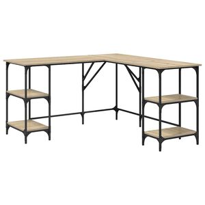 vidaXL Psac&iacute; stůl dub sonoma 139 x 139 x 75 cm kompozitn&iacute; dřevo