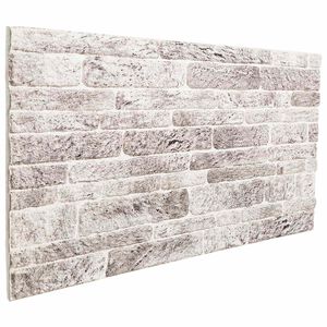 vidaXL N&aacute;stěnn&eacute; panely 10 ks 100 x 50 cm Světle &scaron;ed&aacute; a b&iacute;l&aacute; EPS pěna