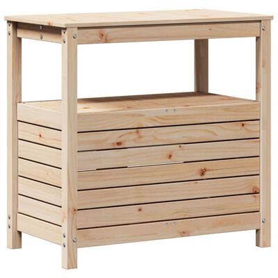vidaXL Přesazovací stůl s policemi 82,5x45x81 cm masivní borové dřevo