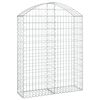 vidaXL Klenut&yacute; gabionov&yacute; ko&scaron; 100 x 30 x 120/140 cm pozinkovan&eacute; železo